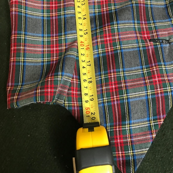 Vintage Plaid Blazer with Black Satin Lapel – Retro Checkered Jacket - Picture 5 of 8